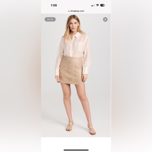 NWT Wayf for Anthropologie sheer organza buttondown shirt - Picture 8 of 9